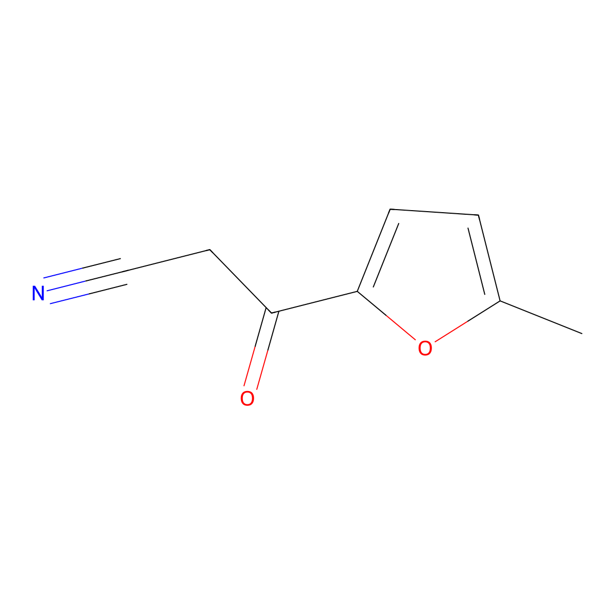 3-(5-Methylfuran-2-yl)-3-oxopropanenitrile molecular structure, CAS 197250-40-1