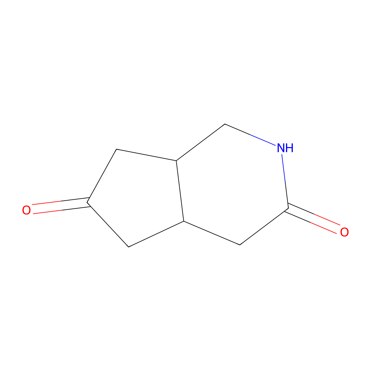 octahydro-1H-cyclopenta[c]pyridine-3,6-dione molecular structure, CAS 197250-70-7