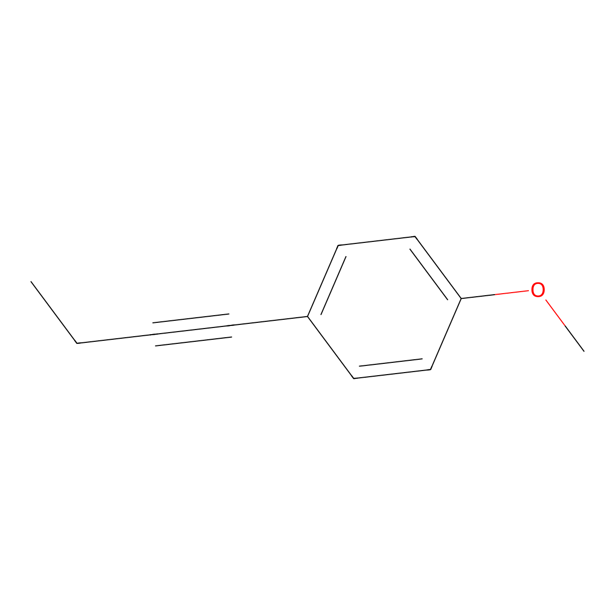 1-(But-1-yn-1-yl)-4-methoxybenzene molecular structure, CAS 197250-99-0