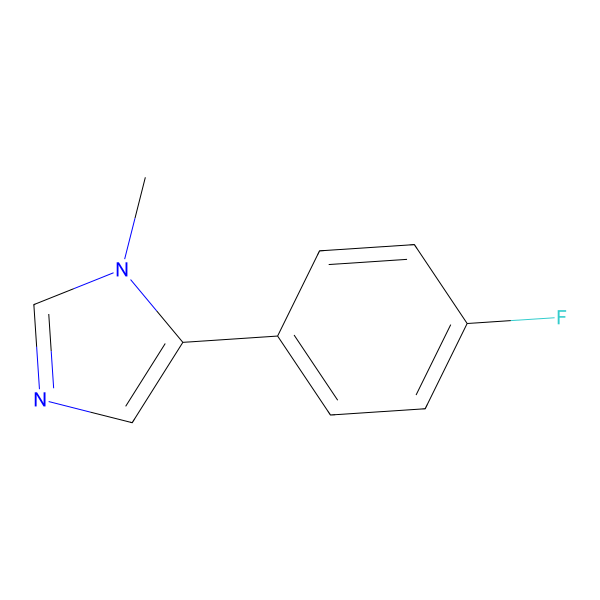 5-(4-fluorophenyl)-1-methyl-1H-imidazole molecular structure, CAS 1972612-48-8