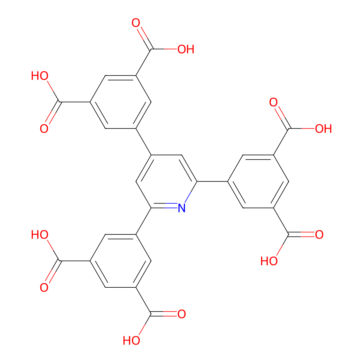 5,5',5''-(Pyridine-2,4,6-triyl)triisophthalic acid molecular structure, CAS 1972620-15-7