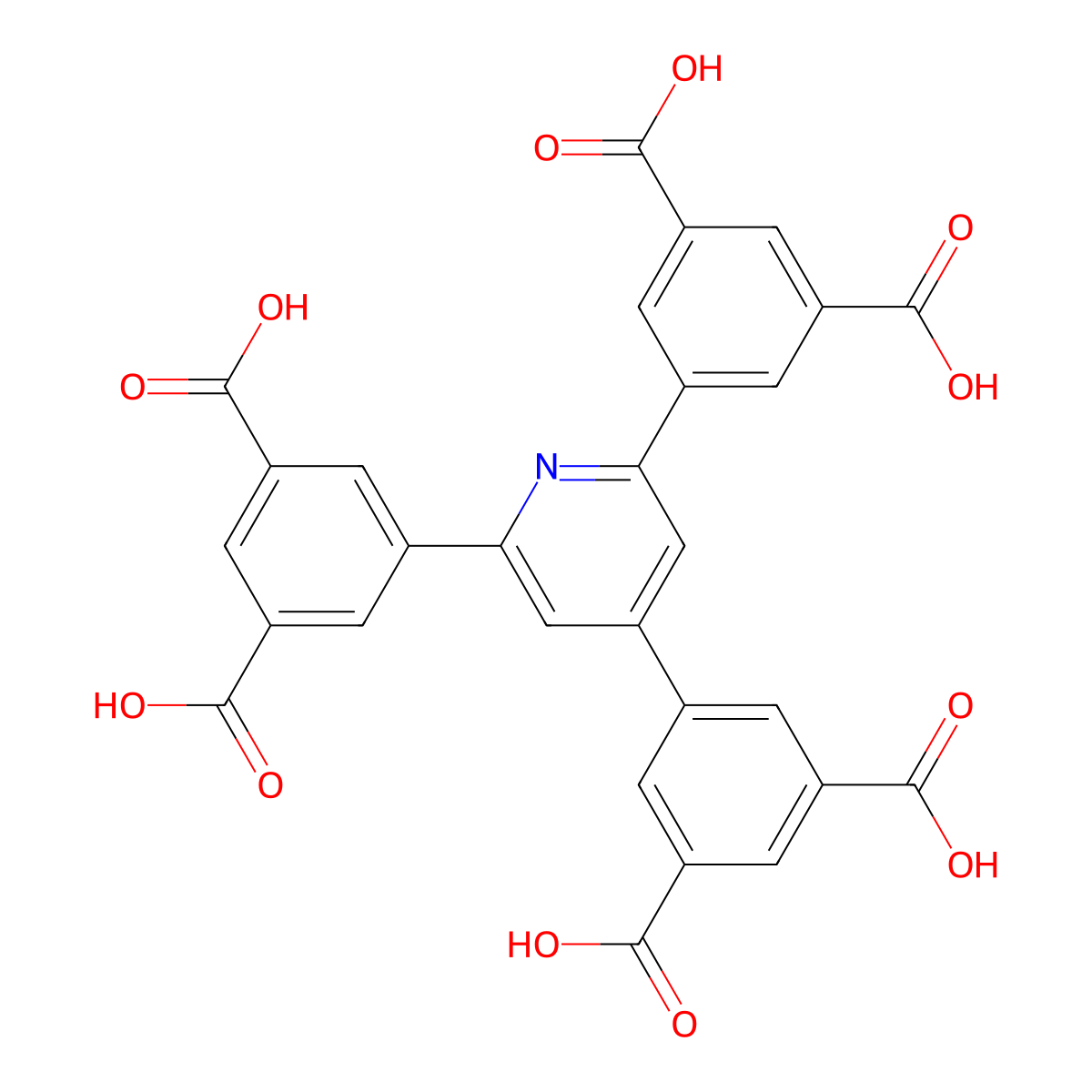 5,5',5''-(Pyridine-2,4,6-triyl)triisophthalic acid molecular structure, CAS 1972620-15-7