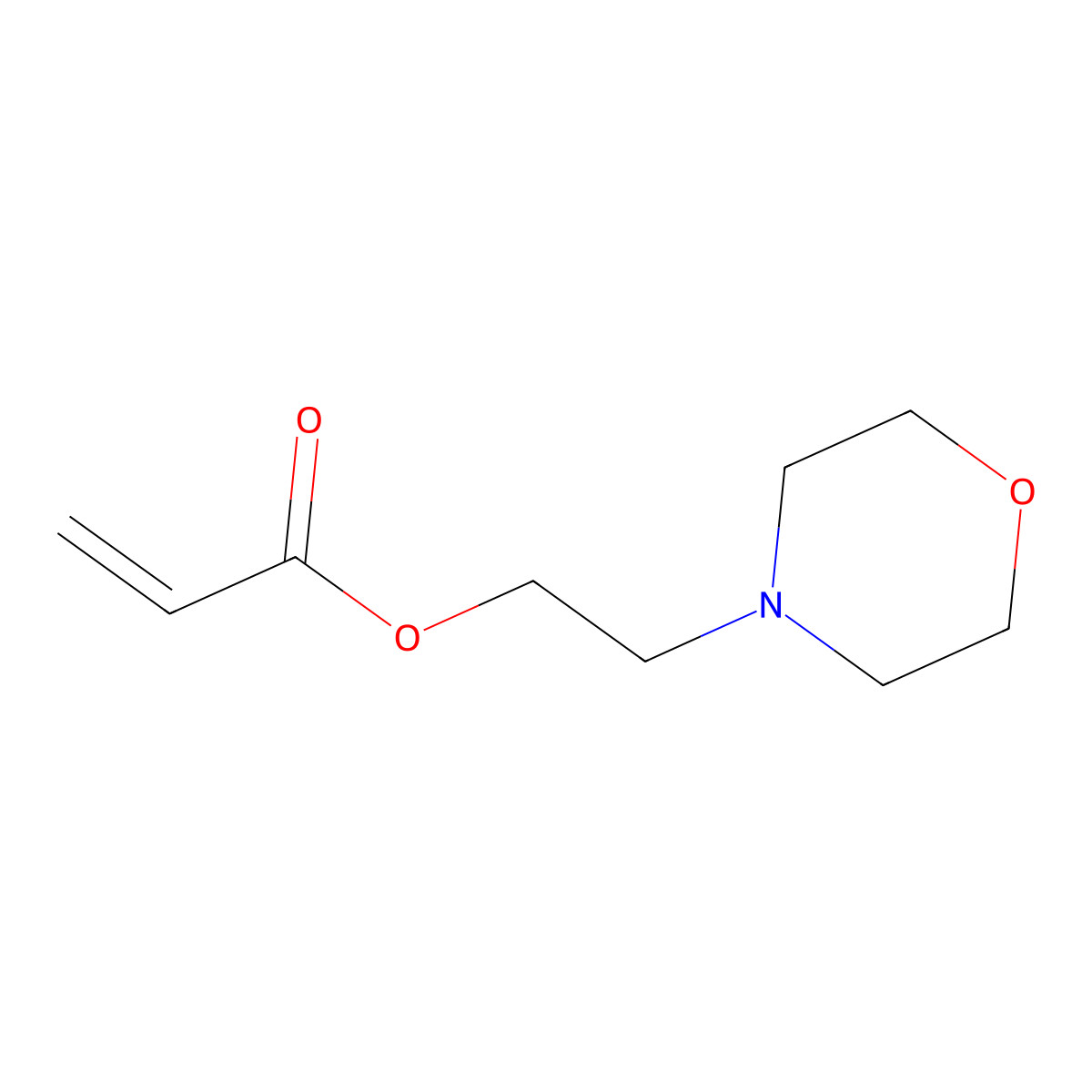 2-Morpholinoethyl acrylate molecular structure, CAS 19727-38-9