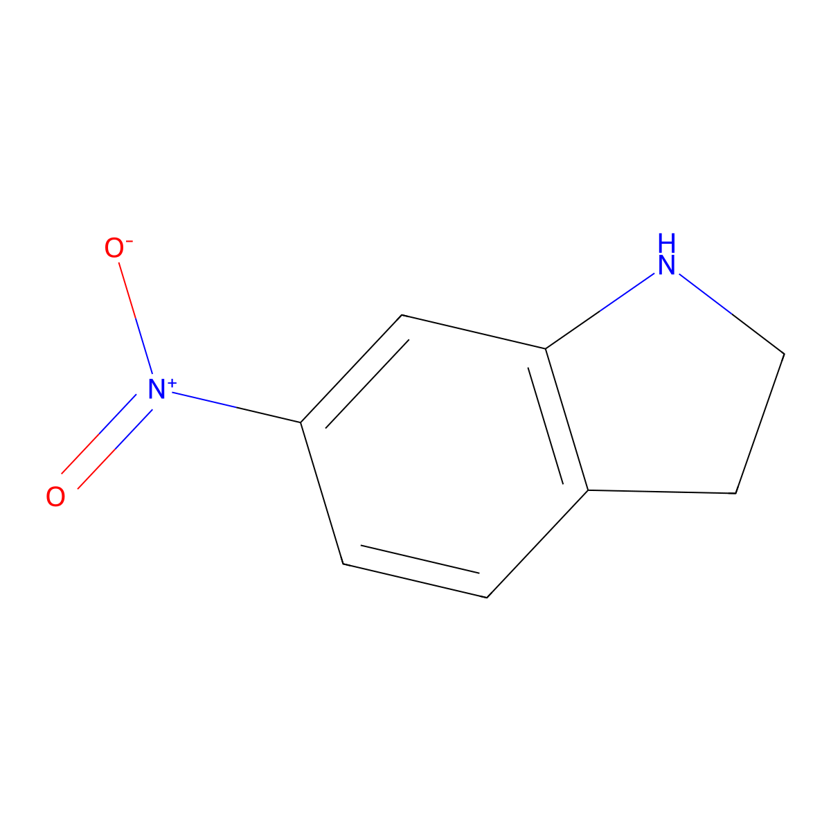 6-Nitroindoline molecular structure, CAS 19727-83-4