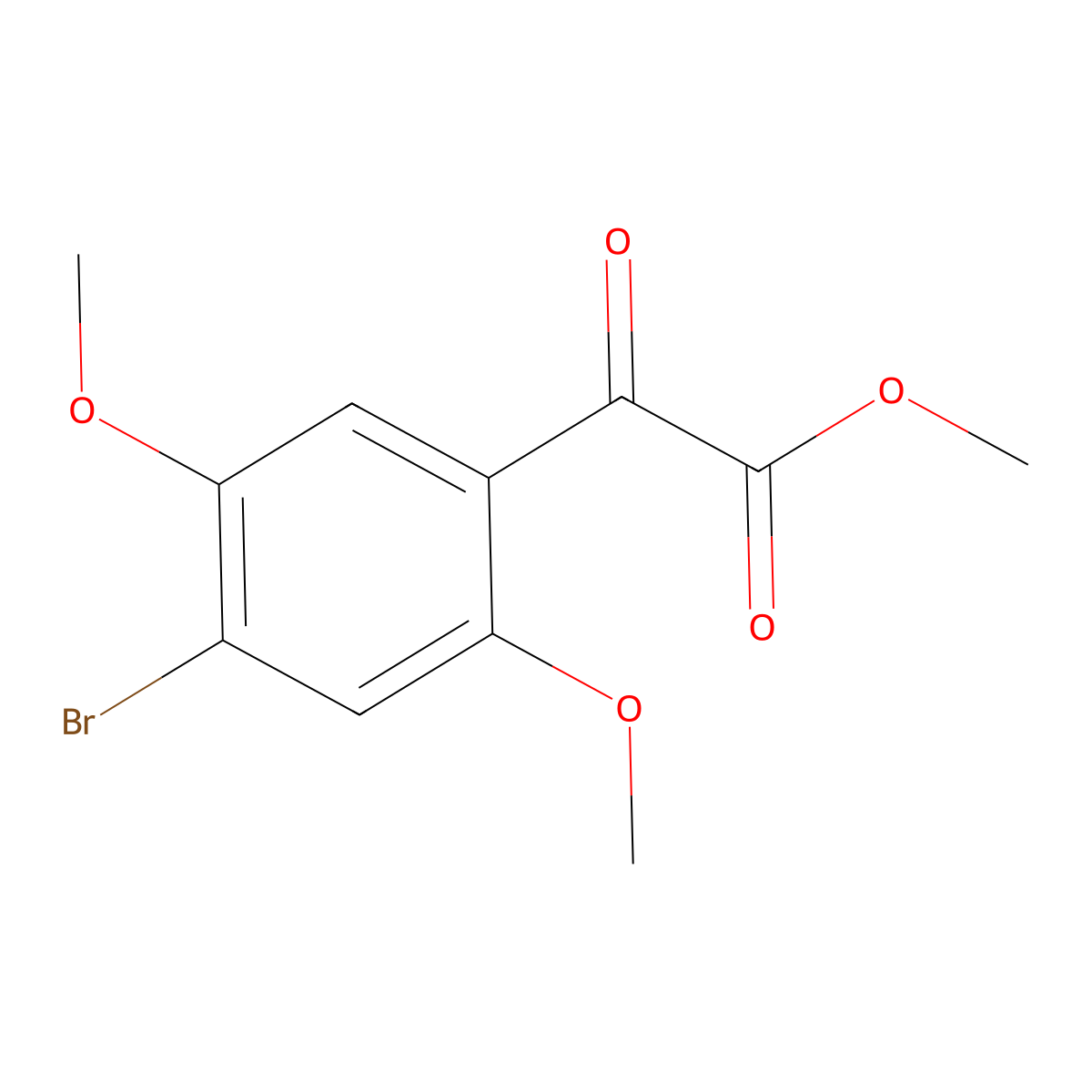 Methyl 2-(4-bromo-2,5-dimethoxyphenyl)-2-oxoacetate molecular structure, CAS 1972724-23-4