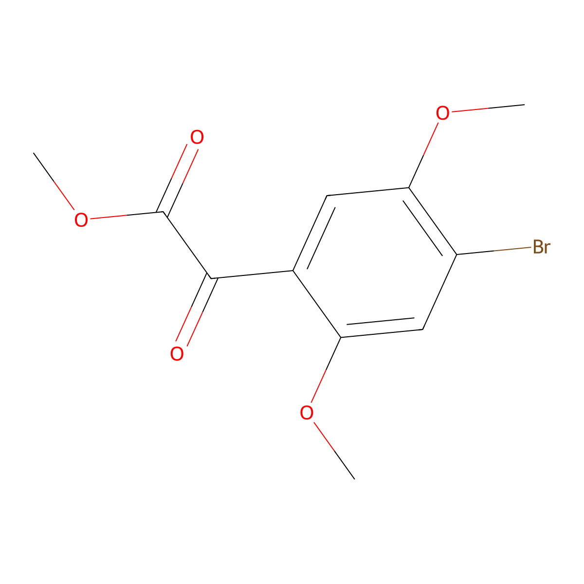 Methyl 2-(4-bromo-2,5-dimethoxyphenyl)-2-oxoacetate molecular structure, CAS 1972724-23-4