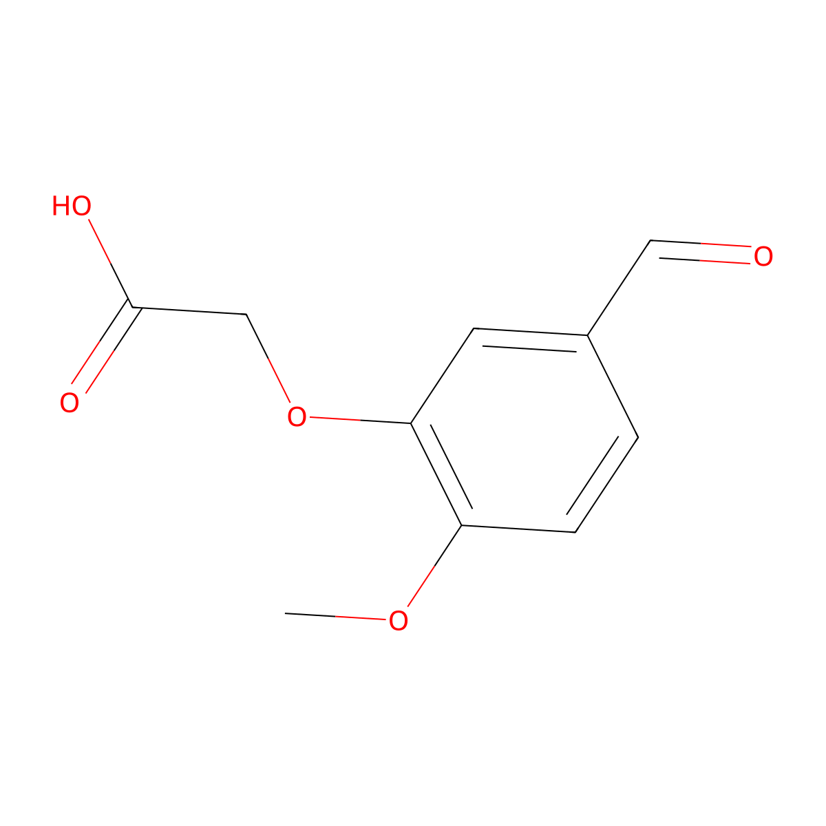 (5-Formyl-2-methoxyphenoxy)acetic acid molecular structure, CAS 19728-22-4