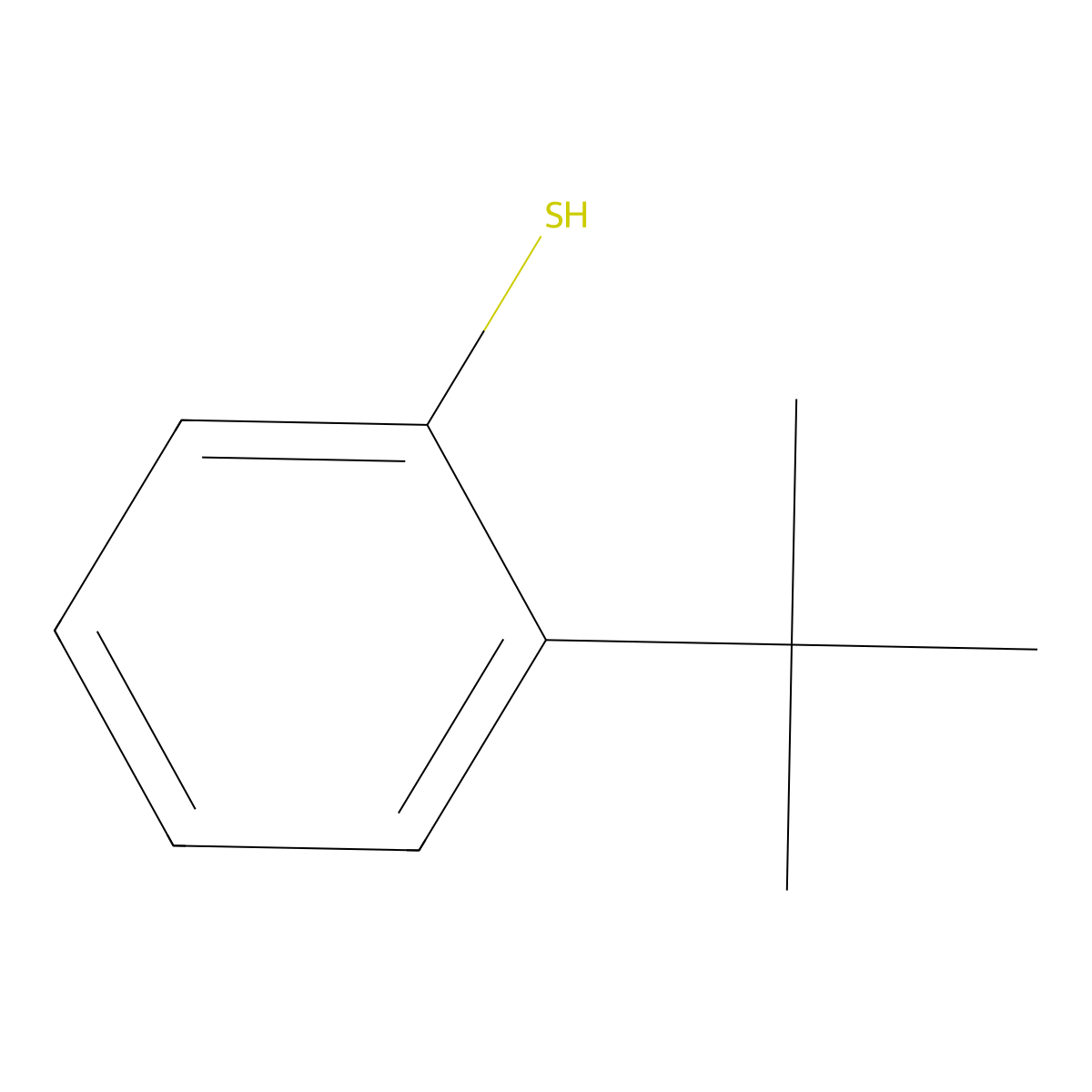 2-Tert-butylthiophenol molecular structure, CAS 19728-41-7