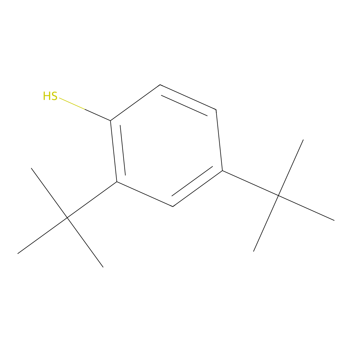 2,4-Di-tert-butylthiophenol molecular structure, CAS 19728-43-9