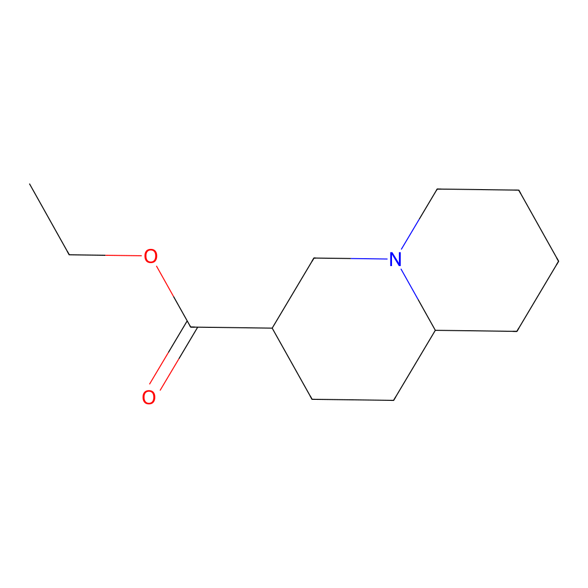 cis-Ethyl octahydro-1H-quinolizine-3-carboxylate molecular structure, CAS 19728-76-8
