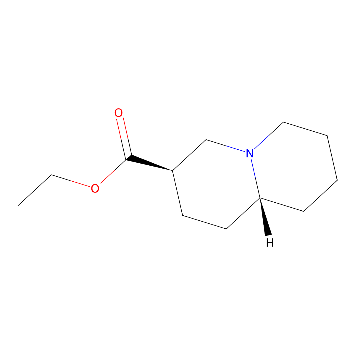cis-Ethyl octahydro-1H-quinolizine-3-carboxylate molecular structure, CAS 19728-76-8