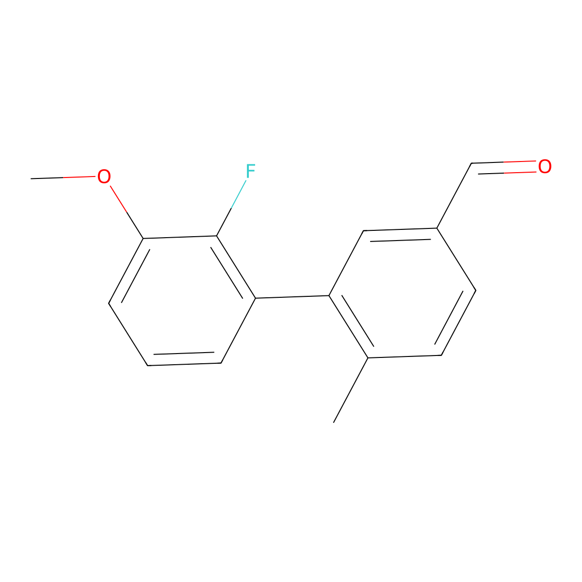 2'-Fluoro-3'-methoxy-6-methyl[1,1'-biphenyl]-3-carboxaldehyde molecular structure, CAS 1972906-36-7