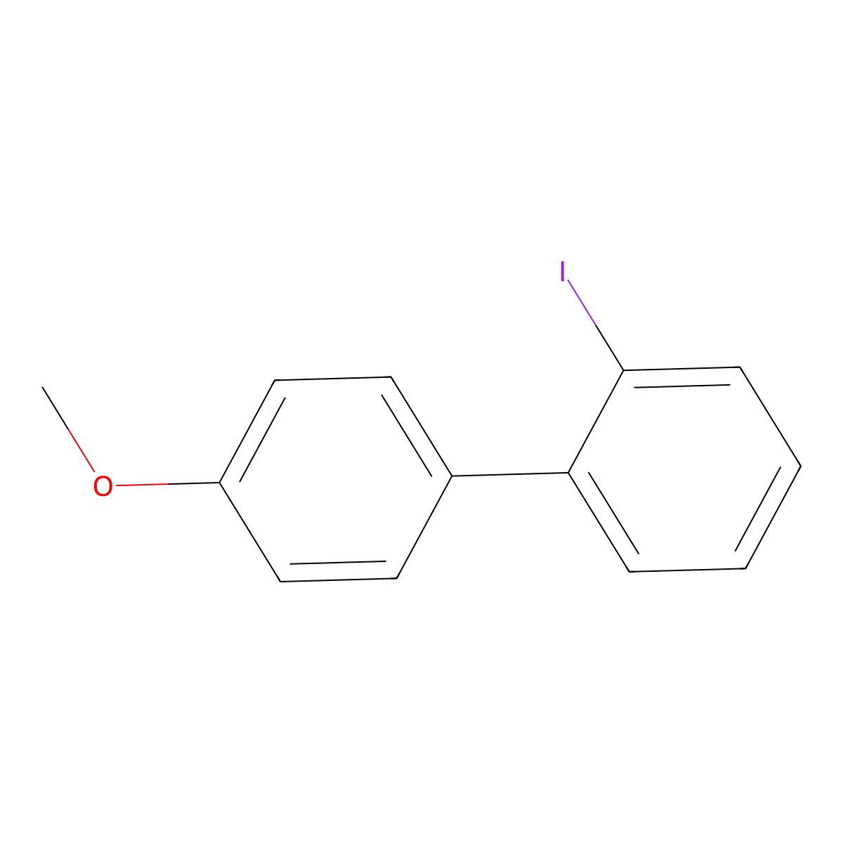 2-Iodo-4'-methoxy-1,1'-biphenyl molecular structure, CAS 197292-94-7