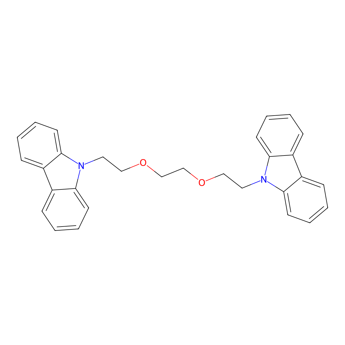 9-(2-{2-[2-(9H-Carbazol-9-YL)ethoxy]ethoxy}ethyl)-9H-carbazole molecular structure, CAS 197297-44-2