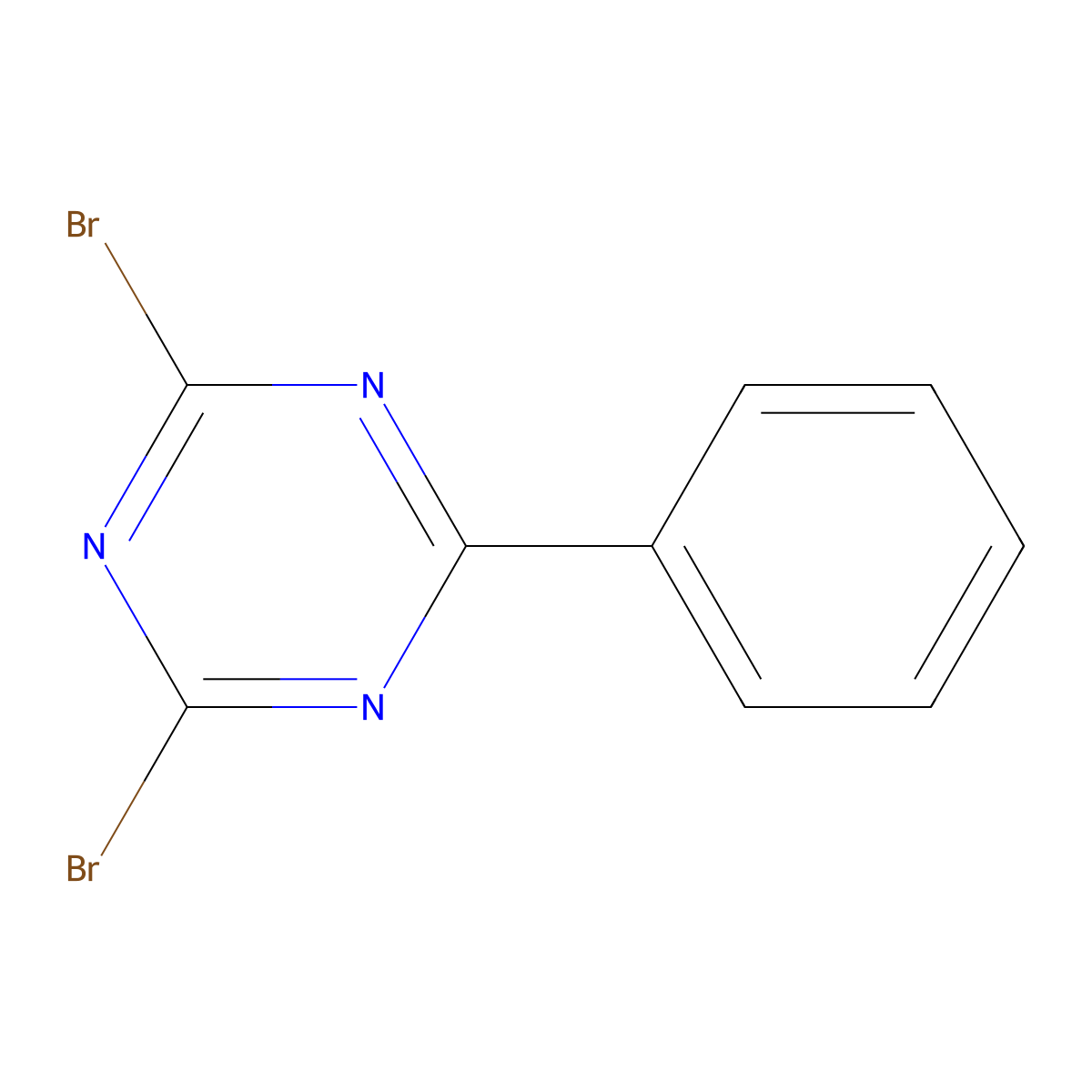 2,4-Dibromo-6-phenyl-1,3,5-triazine molecular structure, CAS 1973-01-9
