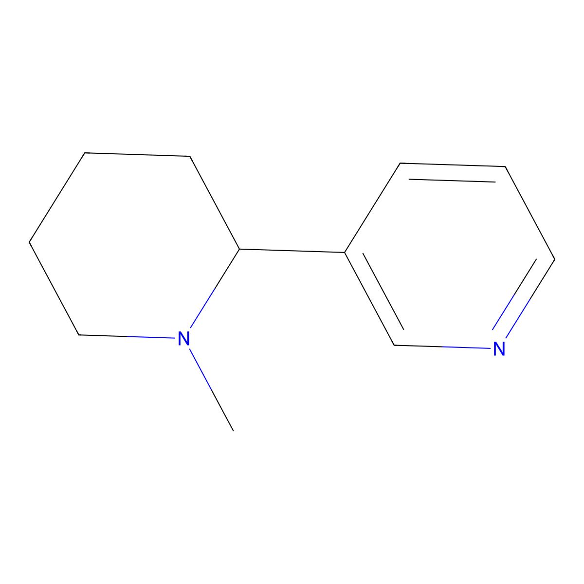 1-Methyl-2-(3-pyridyl)piperidine molecular structure, CAS 19730-04-2
