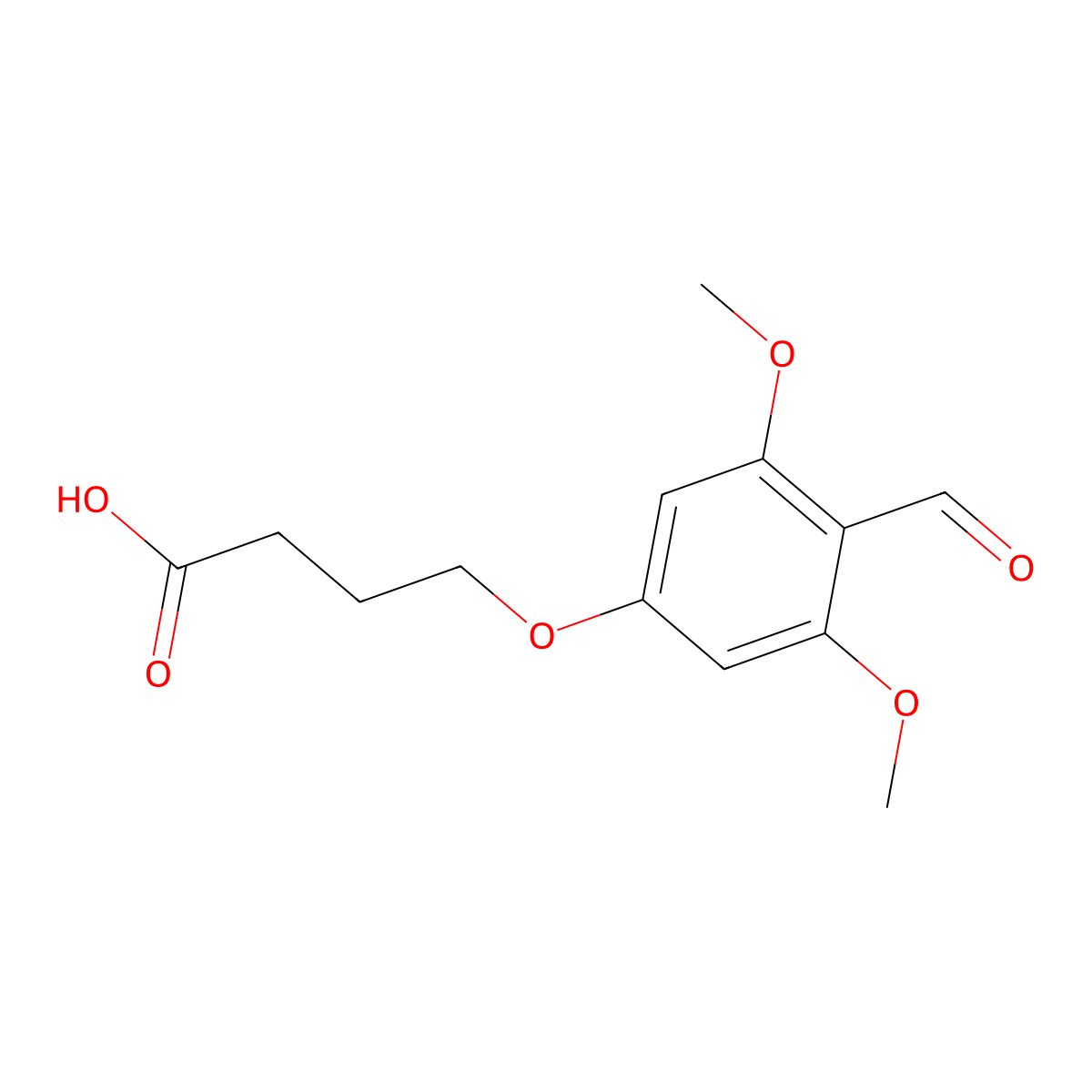 4-(4-Formyl-3,5-dimethoxyphenoxy)butanoic acid molecular structure, CAS 197304-21-5