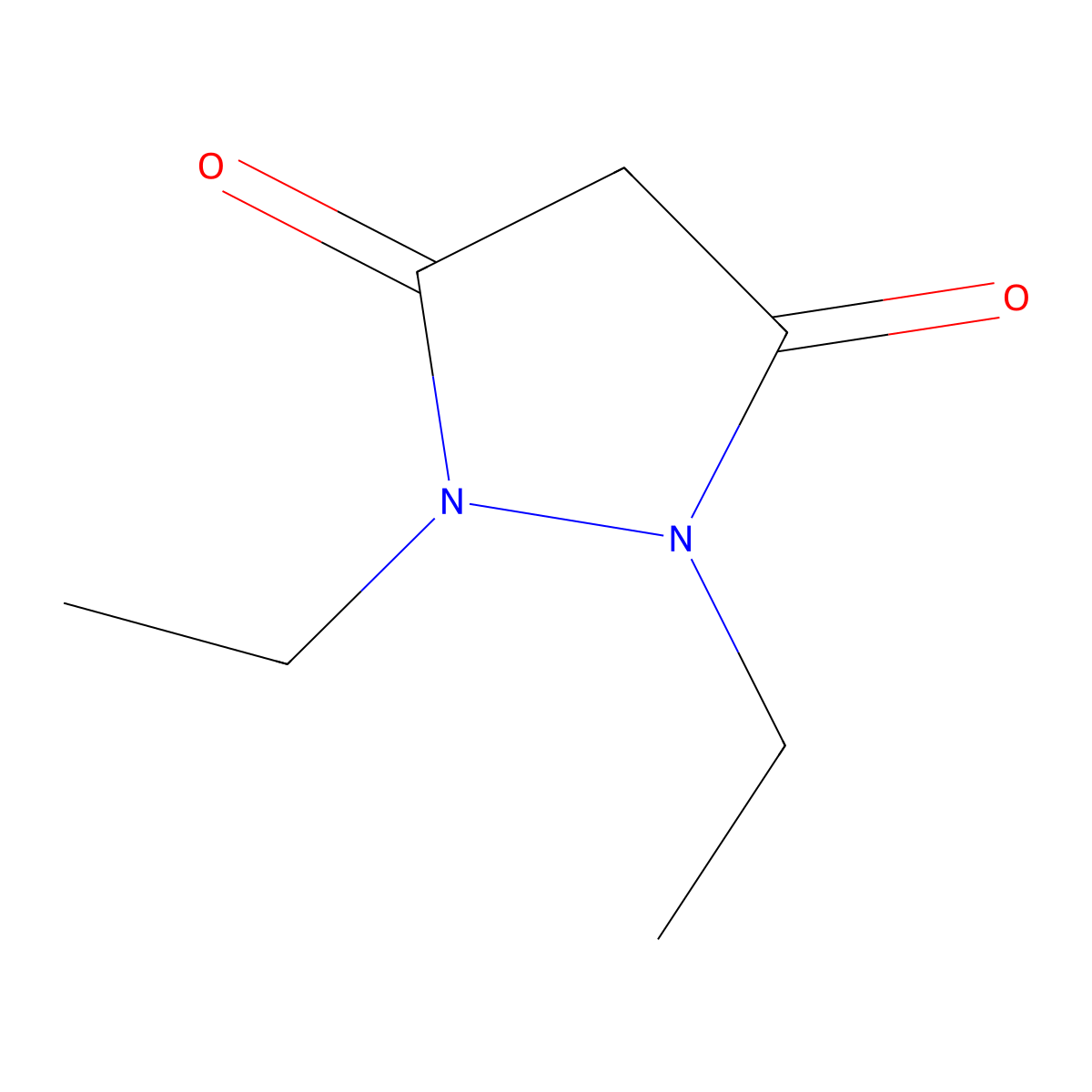 1,2-Diethylpyrazolidine-3,5-dione molecular structure, CAS 197304-94-2