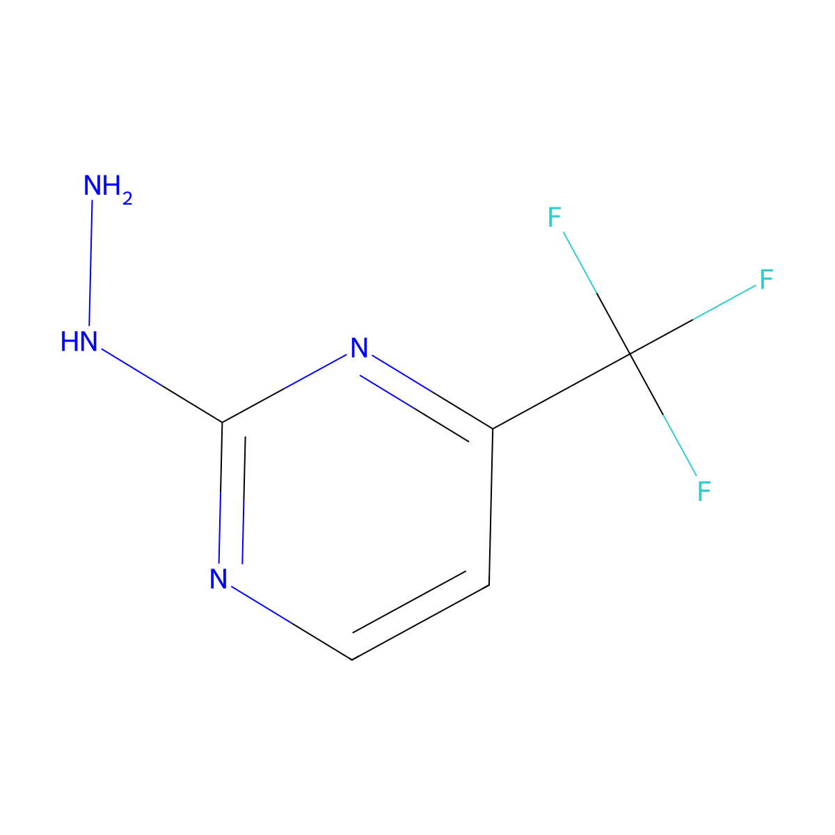 2-Hydrazino-4-(trifluoromethyl)pyrimidine molecular structure, CAS 197305-97-8