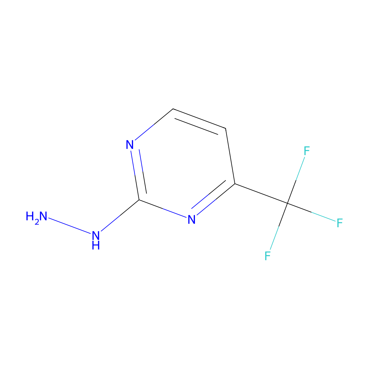 2-Hydrazino-4-(trifluoromethyl)pyrimidine molecular structure, CAS 197305-97-8