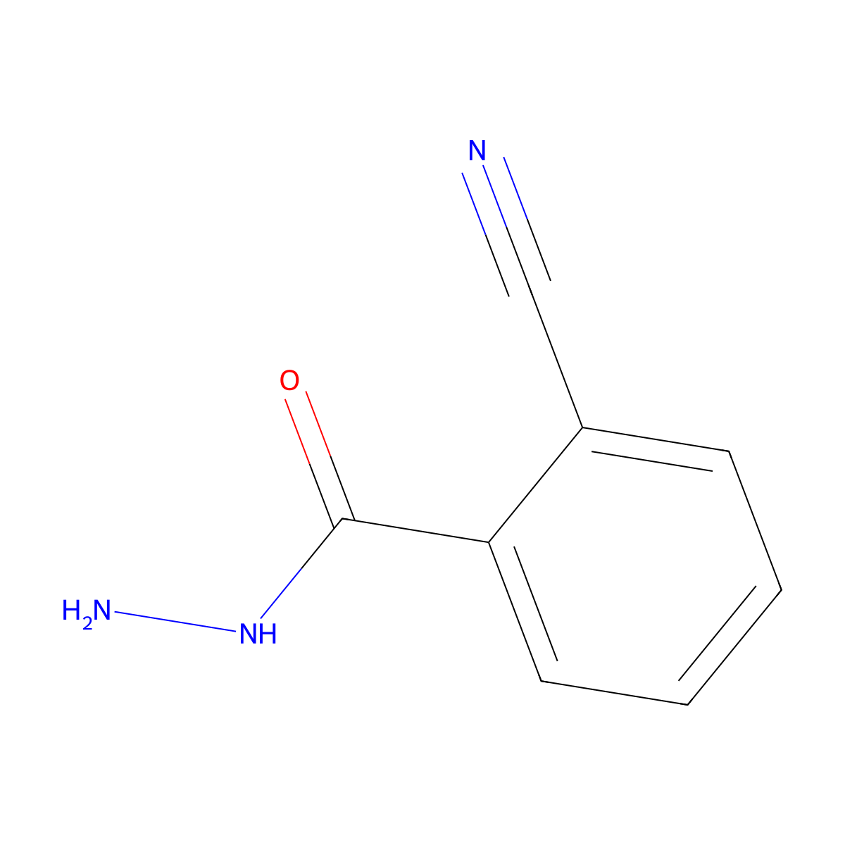 2-Cyanobenzohydrazide molecular structure, CAS 19731-00-1
