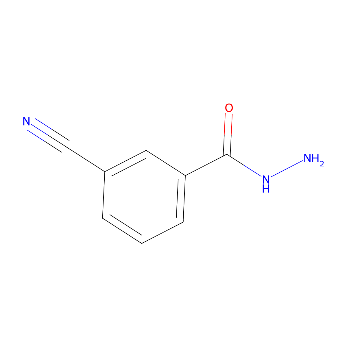 3-Cyanobenzohydrazide molecular structure, CAS 19731-01-2