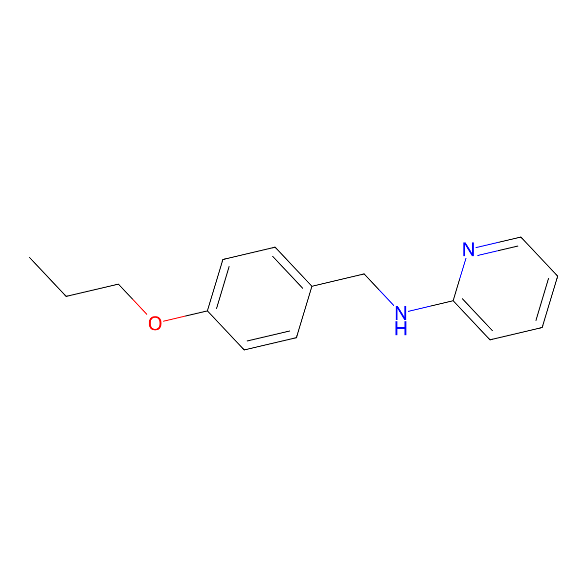N-[(4-Propoxyphenyl)methyl]-2-pyridinamine molecular structure, CAS 19731-94-3