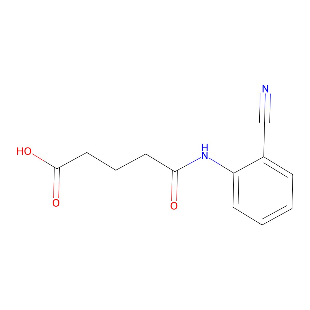 4-[(2-Cyanophenyl)carbamoyl]butanoic acid molecular structure, CAS 197310-78-4