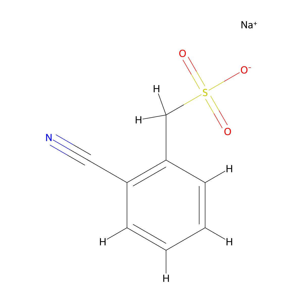 Sodium (2-cyanophenyl)methanesulfonate molecular structure, CAS 197311-76-5