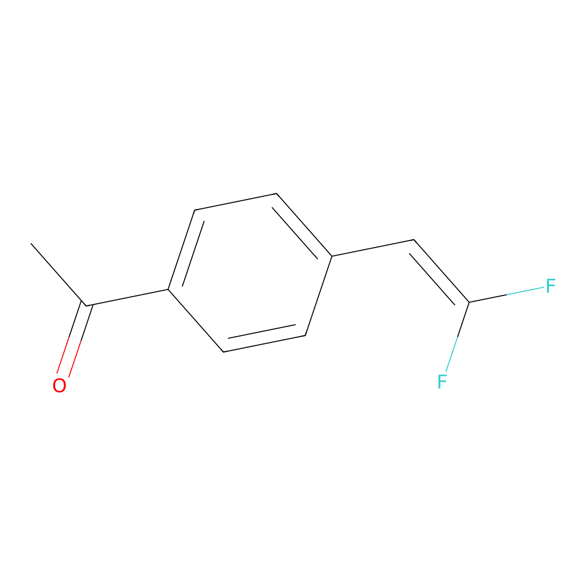 1-[4-(2,2-Difluoroethenyl)phenyl]ethan-1-one molecular structure, CAS 197312-58-6