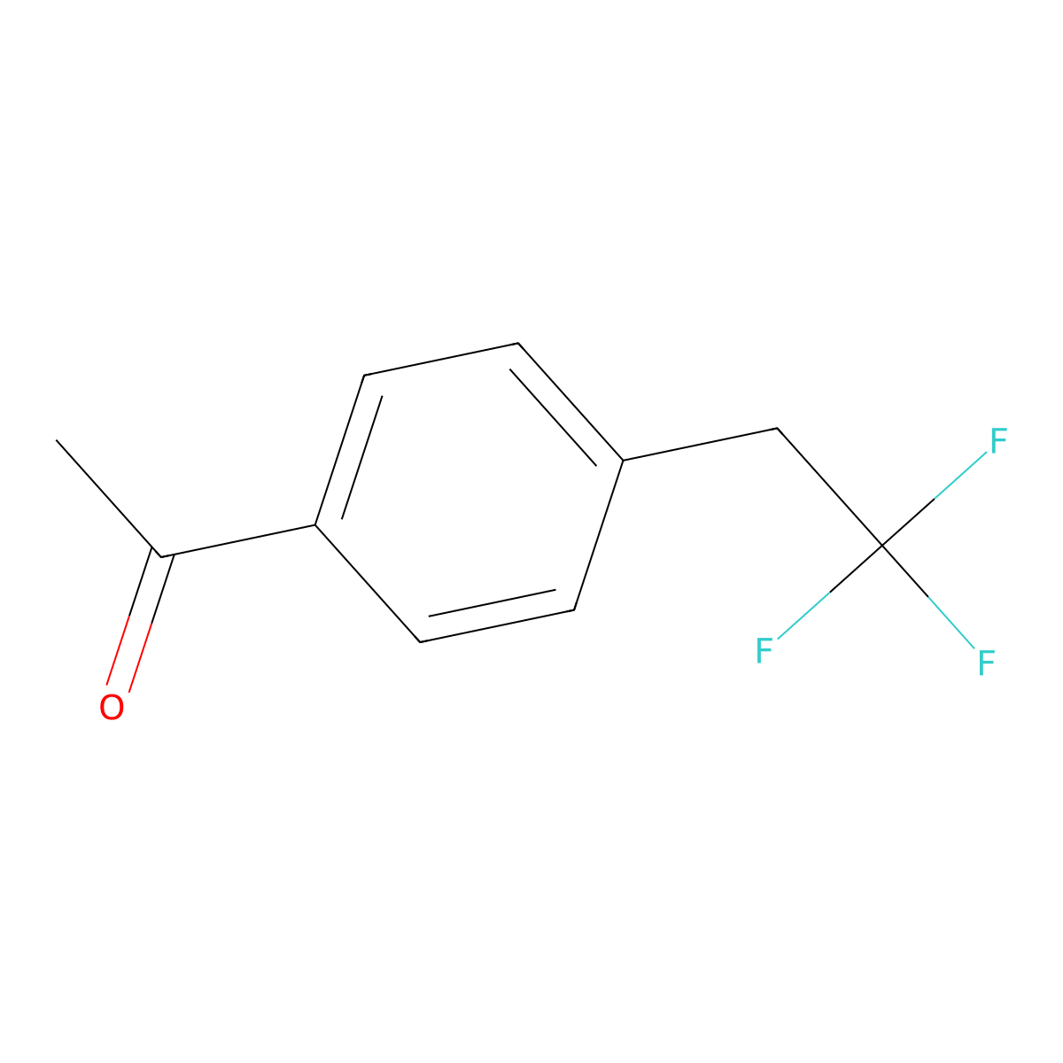 1-[4-(2,2,2-Trifluoroethyl)phenyl]ethan-1-one molecular structure, CAS 197312-65-5