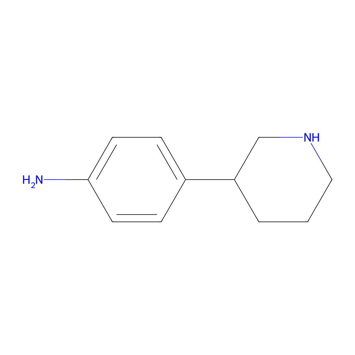 4-(3-Piperidinyl)benzenamine molecular structure, CAS 19733-56-3