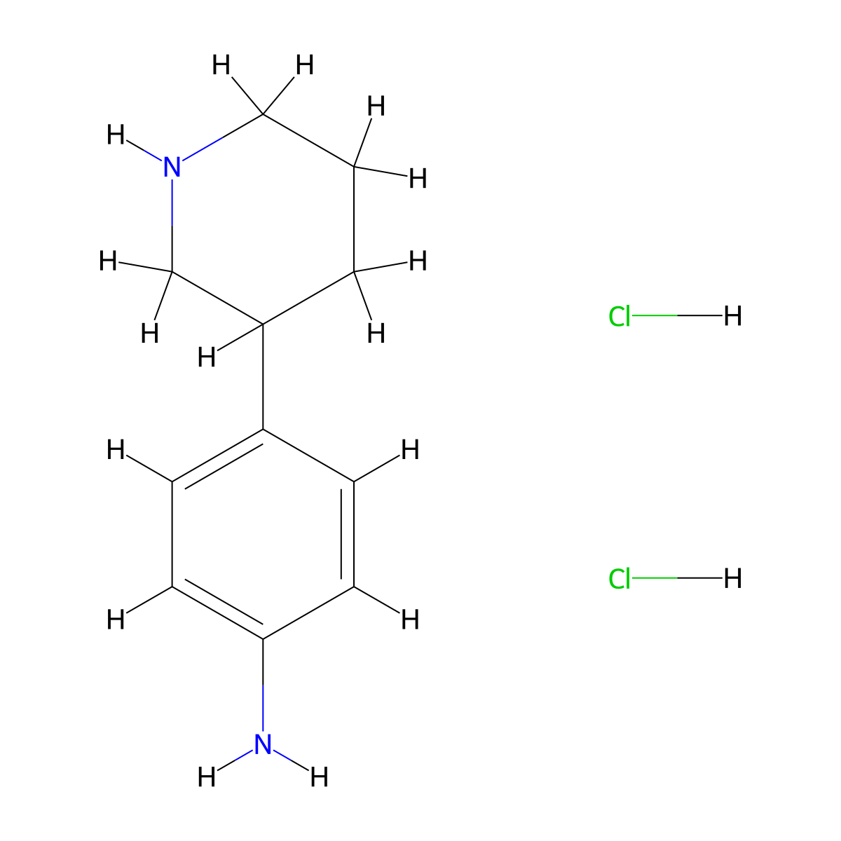 4-(3-Piperidyl)aniline Dihydrochloride molecular structure, CAS 19733-57-4