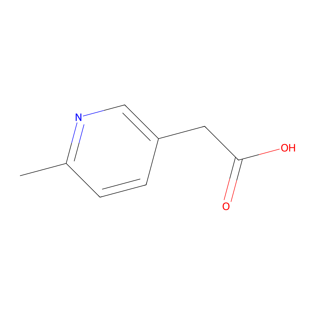 2-(6-Methylpyridin-3-yl)acetic acid molecular structure, CAS 19733-96-1