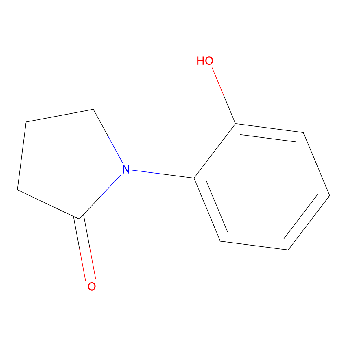 1-(2-Hydroxyphenyl)pyrrolidin-2-one molecular structure, CAS 19734-02-2