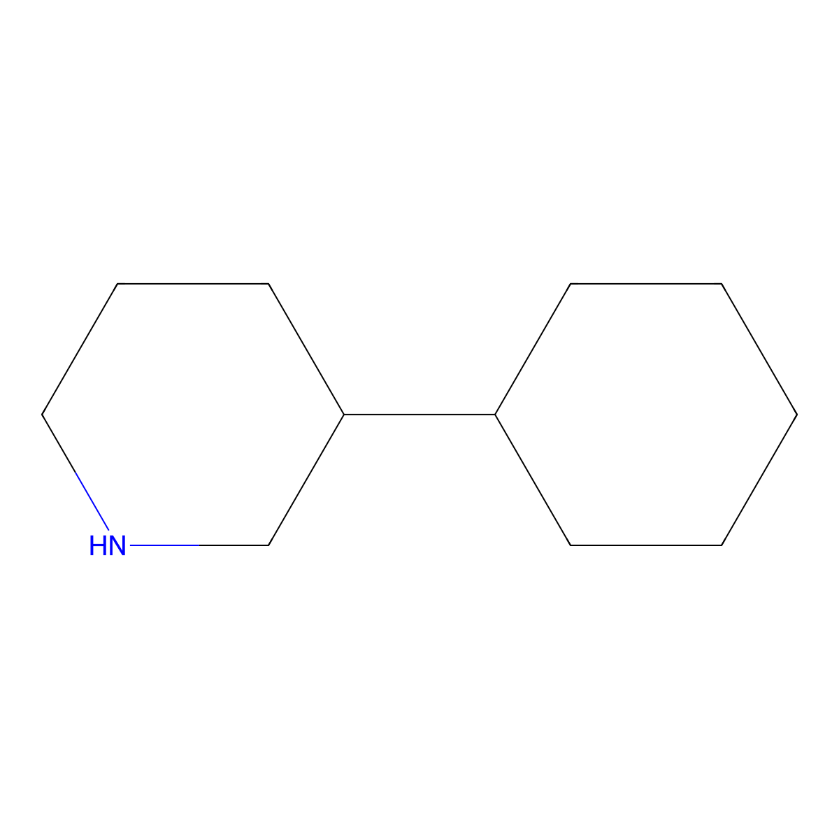 3-Cyclohexylpiperidine molecular structure, CAS 19734-66-8