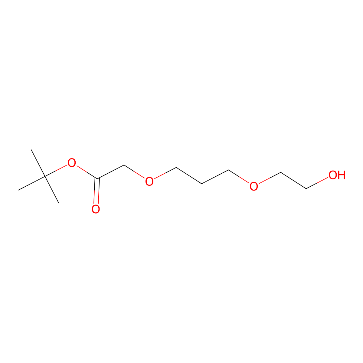 Tert-butyl 2-[3-(2-hydroxyethoxy)propoxy]acetate molecular structure, CAS 1973409-41-4