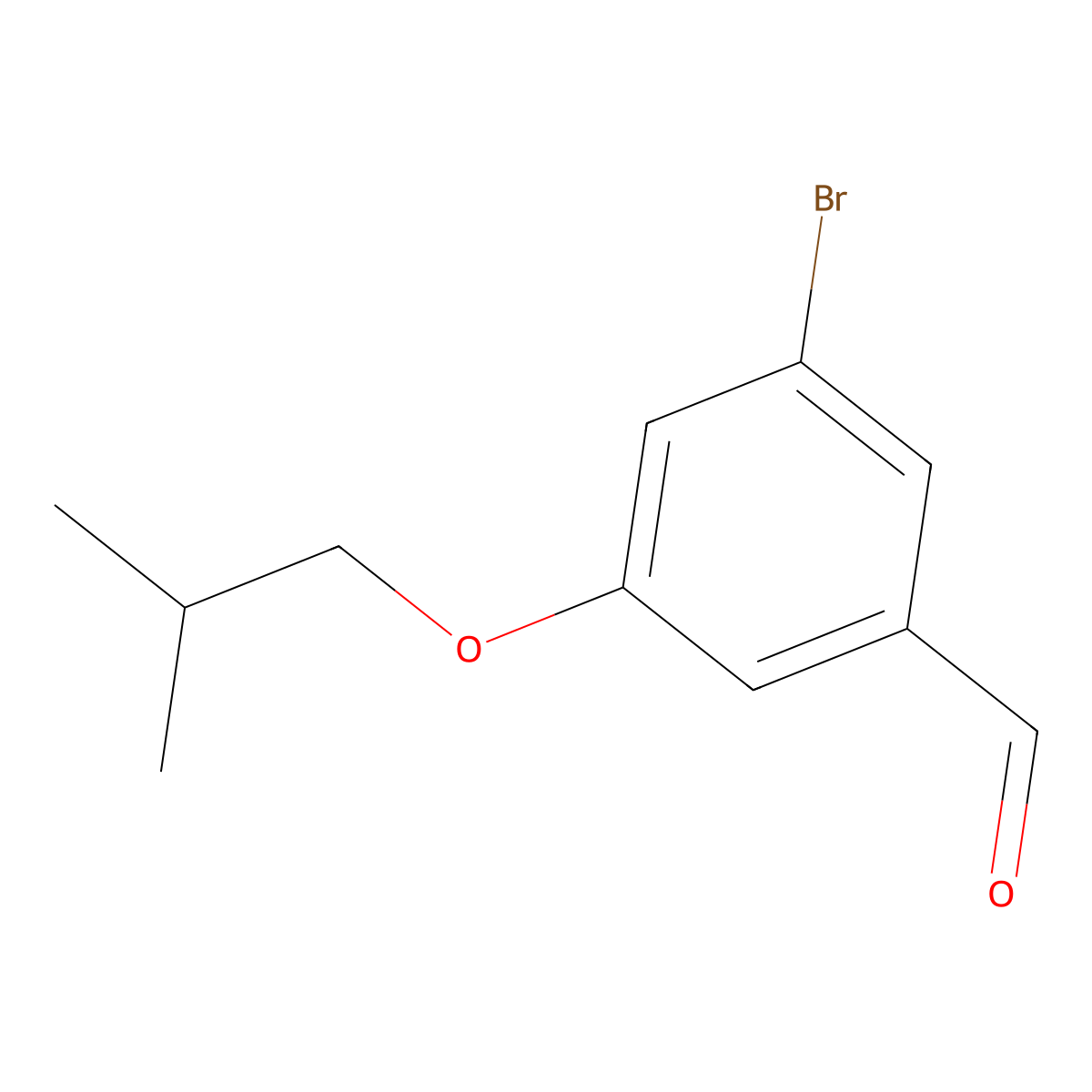 3-Bromo-5-isobutoxybenzaldehyde molecular structure, CAS 1973419-66-7