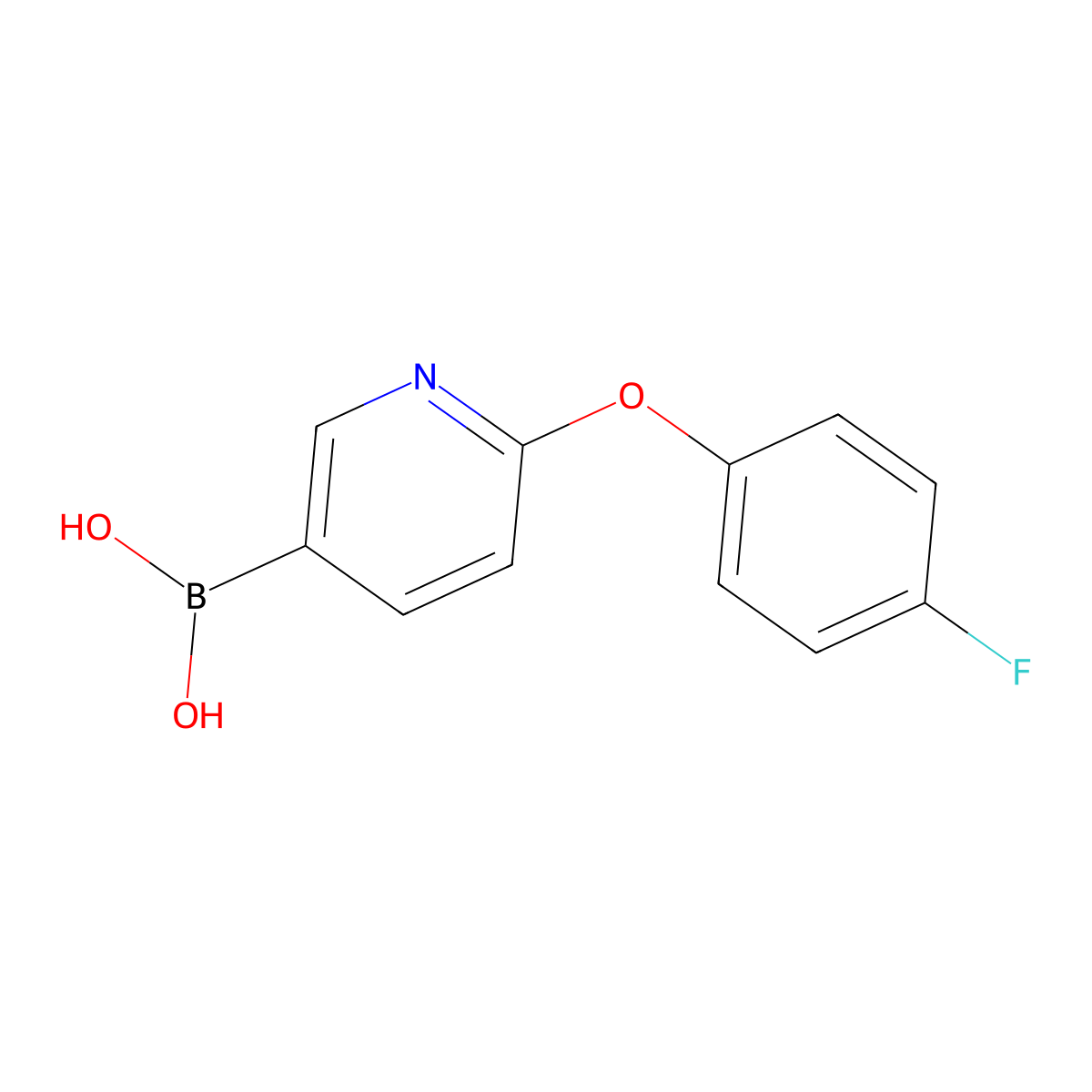 6-(4-Fluorophenoxy)pyridine-3-boronic acid molecular structure, CAS 1973462-29-1