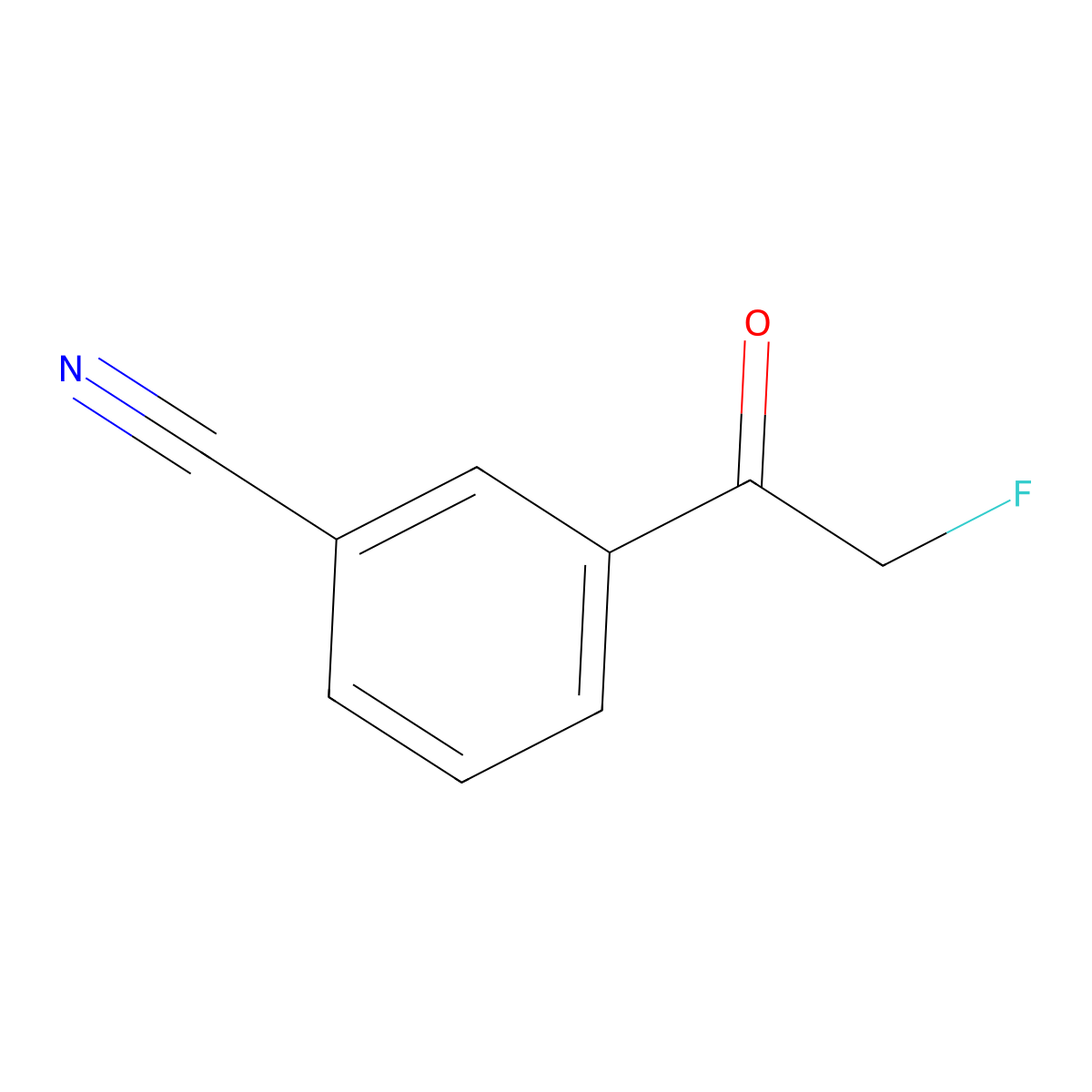 3-(2-Fluoroacetyl)benzonitrile molecular structure, CAS 1973478-50-0