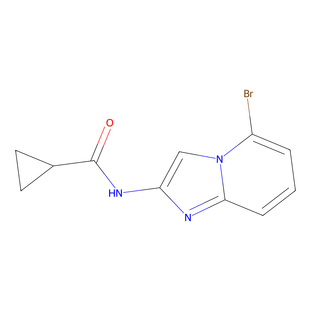 N-(5-Bromoimidazo[1,2-a]pyridin-2-yl)cyclopropanecarboxamide molecular structure, CAS 1973485-26-5