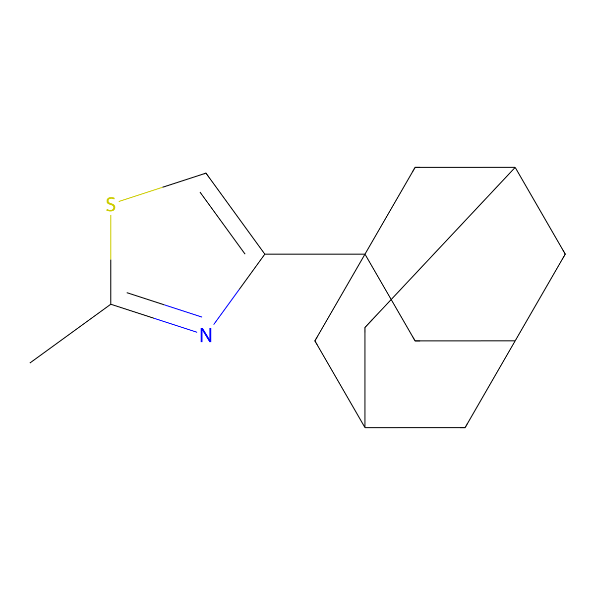 4-(1-Adamantyl)-2-methylthiazole molecular structure, CAS 19735-72-9