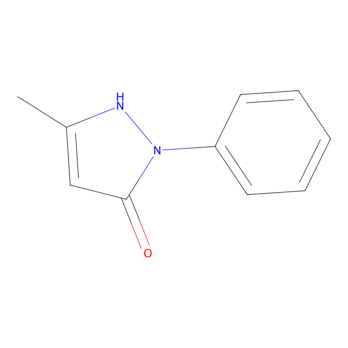 1H-Pyrazol-5-ol, 3-methyl-1-phenyl- molecular structure, CAS 19735-89-8