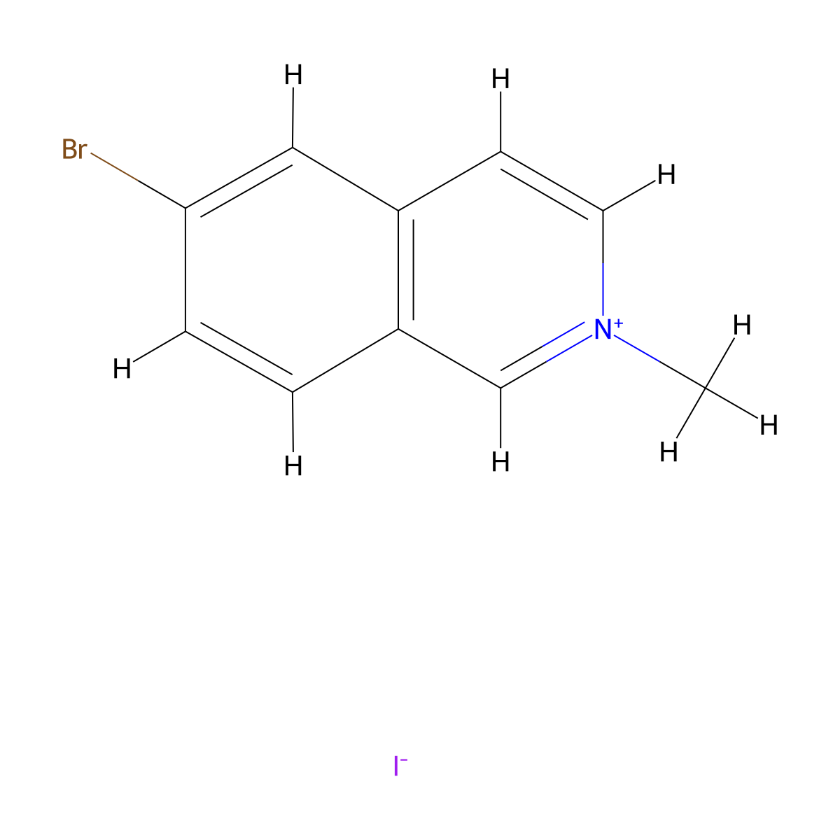 6-Bromo-2-methylisoquinolin-2-ium iodide molecular structure, CAS 1973504-60-7