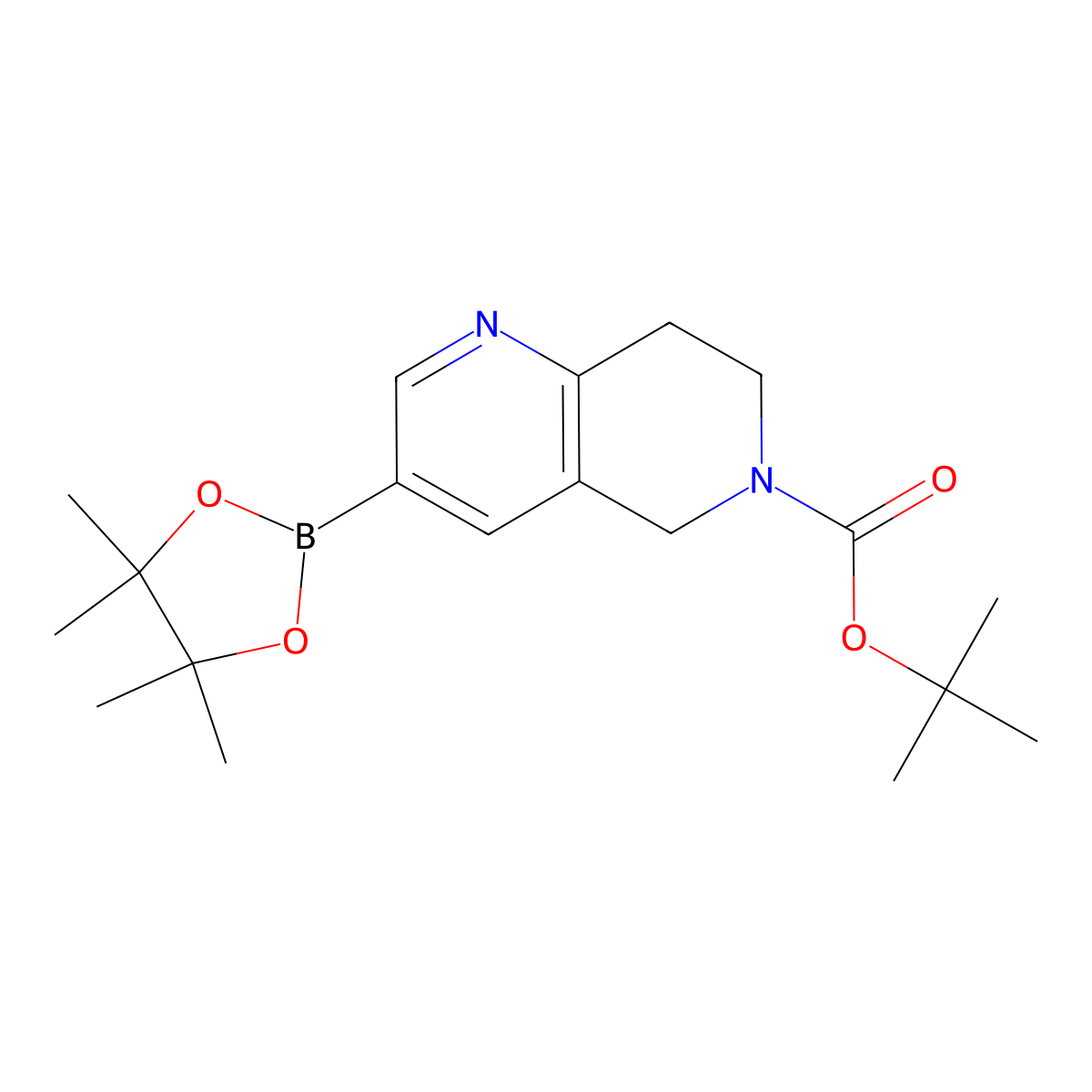 6-Boc-7,8-dihydro-5H-[1,6]naphthyridine-3-boronic acid pinacol ester molecular structure, CAS 1973505-03-1