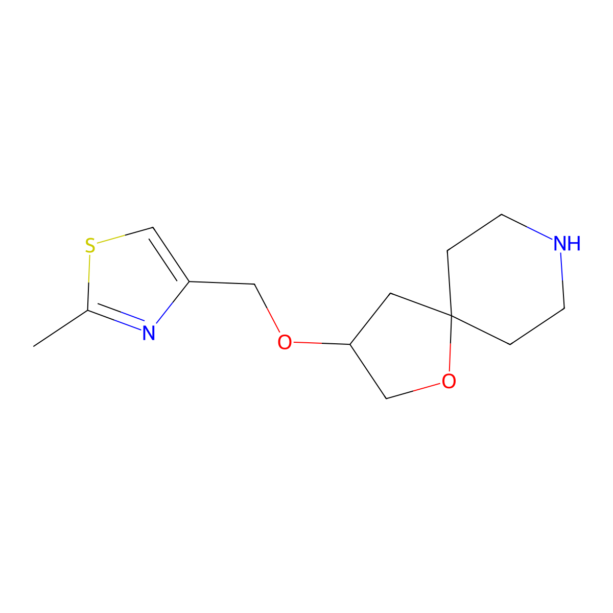 3-((2-Methylthiazol-4-Yl)Methoxy)-1-Oxa-8-Azaspiro[4.5]Decane molecular structure, CAS 1973540-89-4