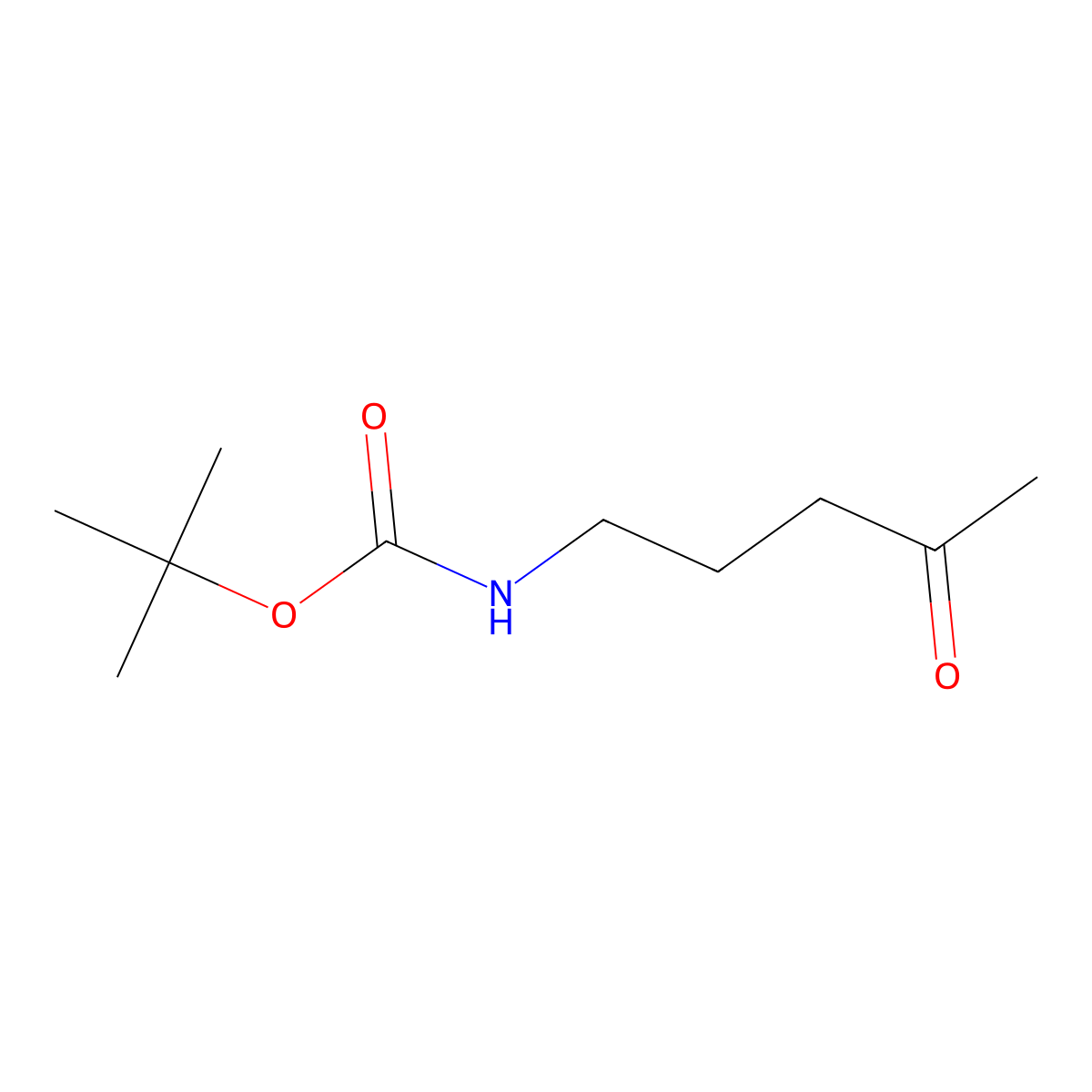 tert-Butyl (4-oxopentyl)carbamate molecular structure, CAS 197358-56-8