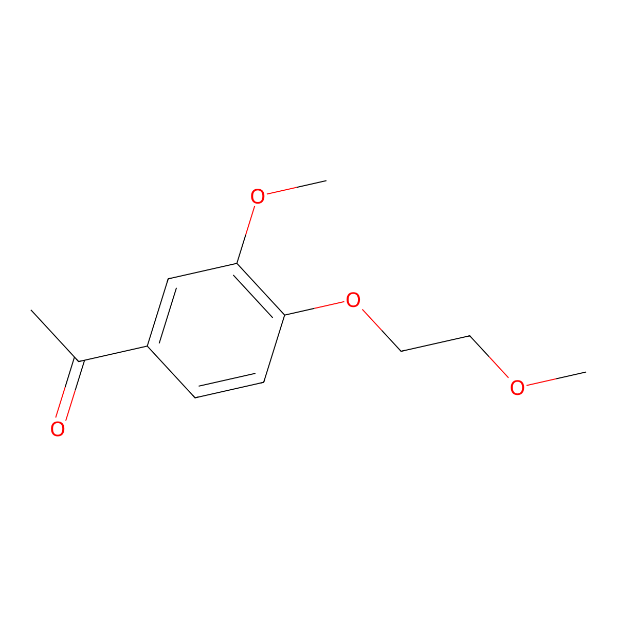 1-[3-Methoxy-4-(2-methoxyethoxy)phenyl]ethan-1-one molecular structure, CAS 197359-41-4