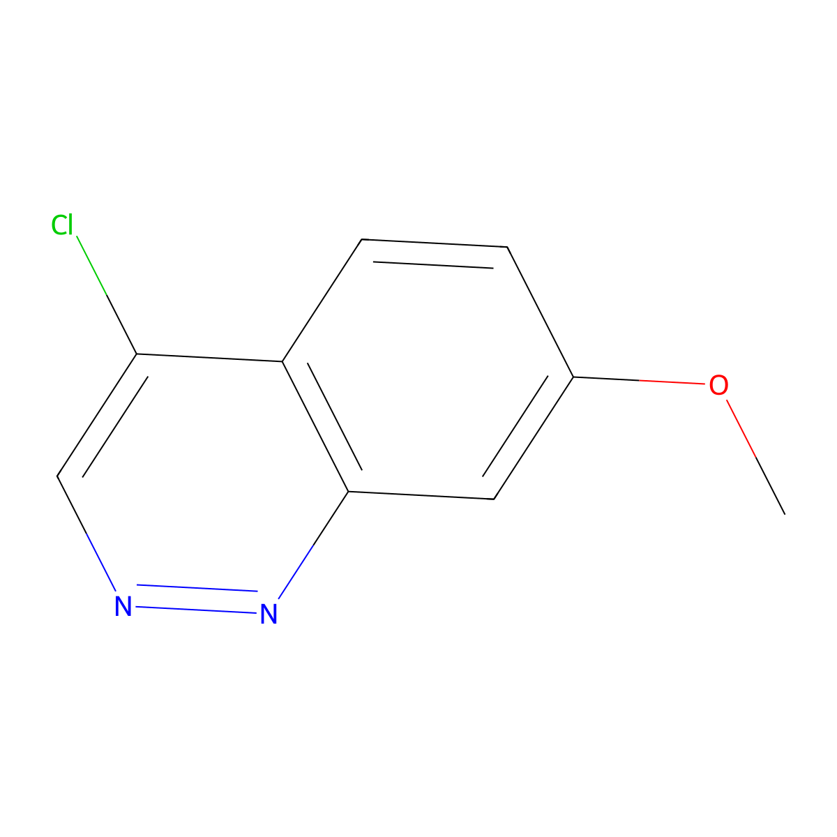 4-Chloro-7-methoxycinnoline molecular structure, CAS 197359-55-0