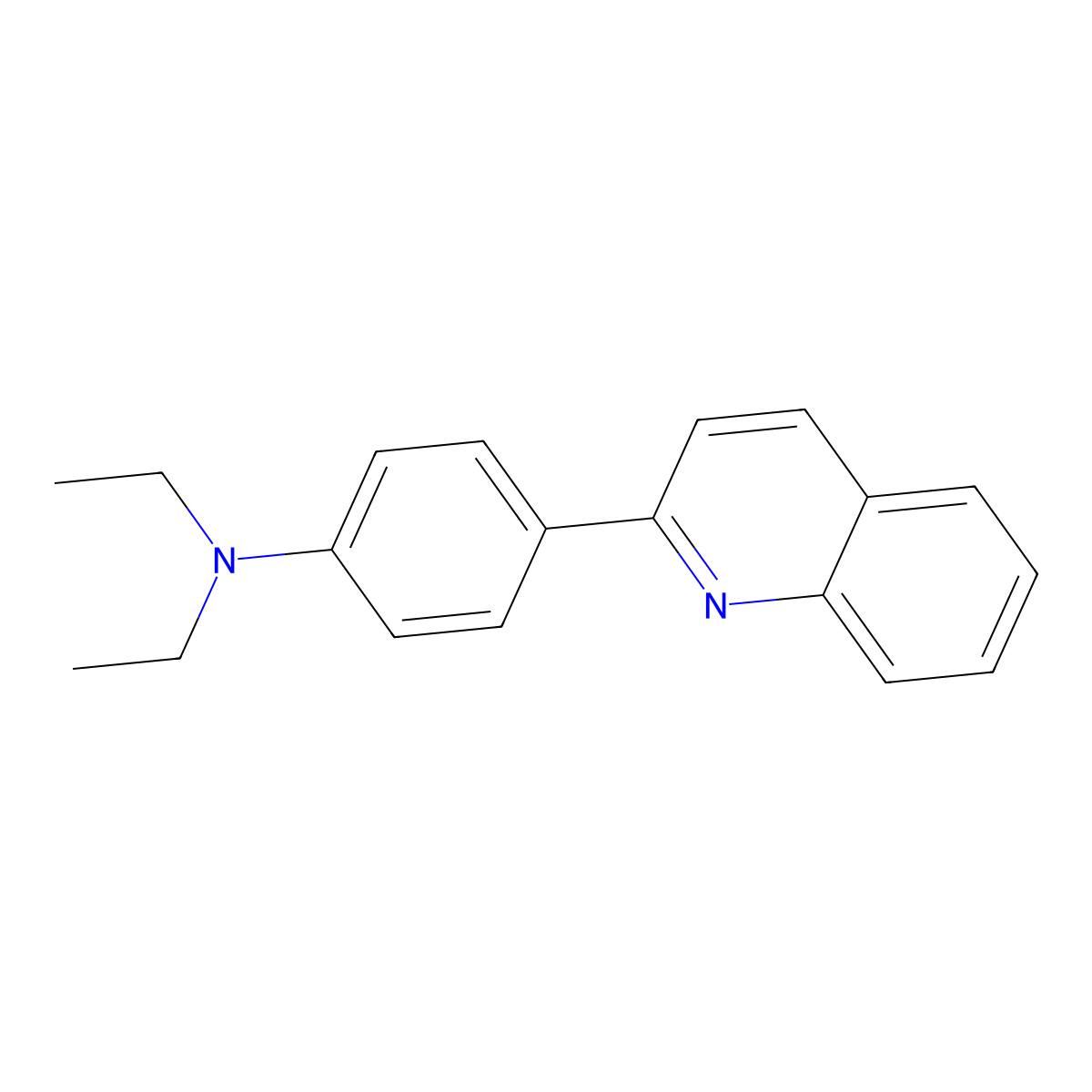 2-(4-(Diethylamino)phenyl)quinoline molecular structure, CAS 19736-41-5